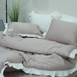 [르헤브] 밀크티 코마사 순면 옥수수솜 차렵이불 패드세트 (SS/슈퍼싱글)