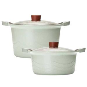 키친아트 홈앤 인덕션 세라믹코팅 냄비 곰솥2종24+26