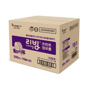 삼정 리빙 프린트점보롤 화장지 300M 4롤 4팩