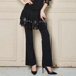 [까르죠아]까르죠아 장미보석 캉캉 랩스커트 스포츠 댄스복 바지 라인 치마바지