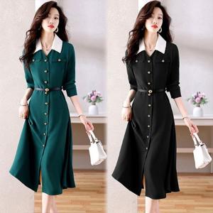 ★원피스+벨트★[헬리꽁땡]레이스카라원피스+벨트(색상선택)