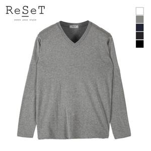 [리셋]무지 긴팔 브이넥 티셔츠