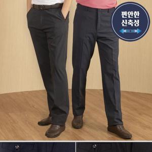 [중년의품격] 중년 남성 간절기 기능성 반밴딩 링클프리 노턱 신사 골프 바지