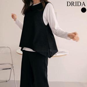 [드리다]여성 봄 가을 라운드 플레어 빅사이즈 베스트 조끼 40대 미시옷 50대 중년 여성 캐주얼 출근 엄..