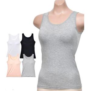 여자 일체형 브라캡 내장 베이직 가벼운 모달 민소매