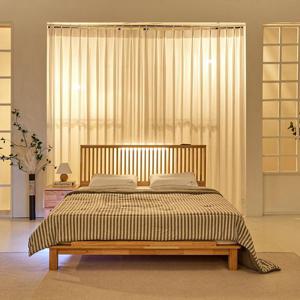 러블리 슈퍼싱글 1200 다리형 갤러리 LED 침대 참죽 원목 프레임