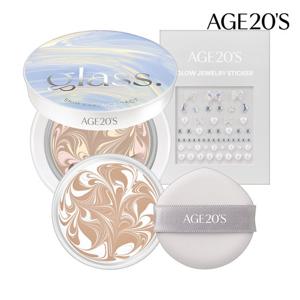 [홀리데이에디션] 에이지투웨니스 글래스 스킨 에센스 팩트 퍼펙트 (본품+리필1개)+주얼리스티커