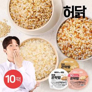 [허닭] 허닭ON 실온 현미/파로/50kcal 곤약밥 150g (135kcal/곤약쌀 75%), 10개
