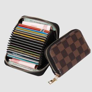 체크무늬 동전 명함 카드지갑 (WC02343)
