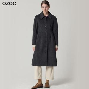 [오조크(OZOC)] 울 캐시미어 블렌디드 테이퍼드 롱코트 (택가격: 170000원)