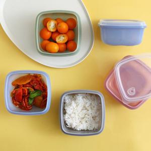 실리콘 전자레인지 냉동 밥팩용기4개세트(370ml)