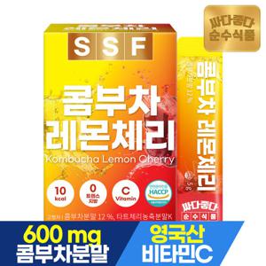 순수식품 콤부차 레몬 체리 1박스 x 30포 비타민C 프리바이오틱스 분말 스틱