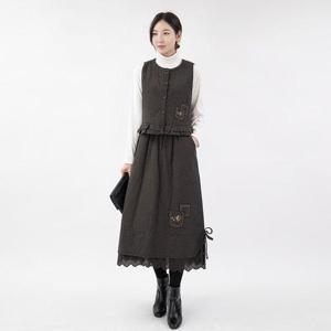 [모슬린]엄마옷 2온스 면 생활한복 조끼치마 세트  MQG124747 마담/미시옷/중년여성의류/빅사이즈/50대/6..