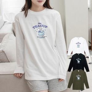 [험블] 여성 긴팔 면 흰색 티셔츠 3color