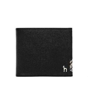 갤러리아_헤지스핸드백 [HJWA4F281BK] 선물용 블랙 체크배색 소가죽 반지갑