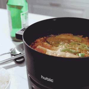 휴빅 다용도 전기냄비 멀티쿠커 자취템 캠핑 휴대용 라면포트 미니 그릴  HB-MC3700B