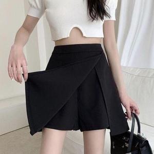 [에이치에스라이프]스커트 치마 허리밴딩 바지 트임 숏 팬츠 여성 미니