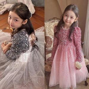 [삐삐네옷가게]여아 키즈 공주 반짝이 파티룩 드레스