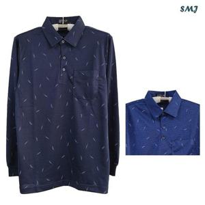 [에스엠진]SMJ1755 남자 긴팔 티셔츠 중년 남성 카라티 봄 가을