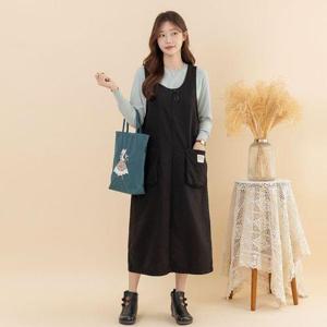 [디얼마미]루틴 비죠 멜빵 원피스 /마담 미시 중년 여성 빅사이즈 40대 50대