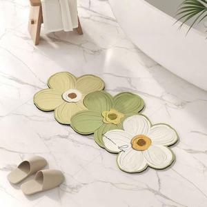 유화꽃 규조토 발매트 빨아 욕실 주방 현관 논슬립