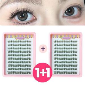 [리빙러브]1+1 Lashernala 속눈썹나라 200가닥 속눈썹연장 노글루속눈썹 눈썹연장 가닥속눈썹 고양이 아이