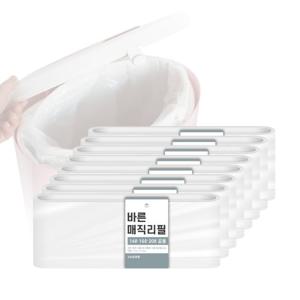 [매직캔 호환]바른 매직 연속비닐 리필 14L~20L (250) 8개 / (220) (280) 호환비닐 포함