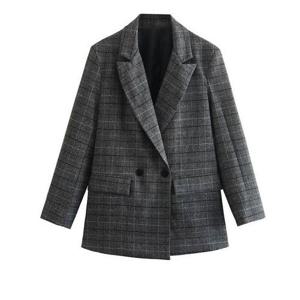 여성 체크정장 자켓 마이 겨울 체크패턴 오피스룩