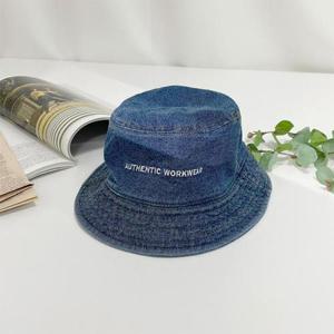 [다잇템]여자 데님모자 스트릿패션 레터링 버킷 모자