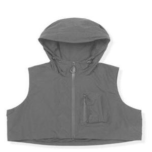 [오프로드]오버핏 크롭 포켓 후드 베스트(블랙)_DJ