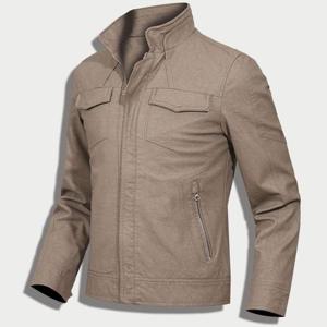 플라켓 레더 집업 자켓 하이넥 차이나 라이더 남자 남성 블루종