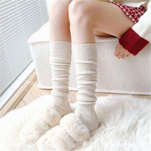 골지 니삭스 장목양말 패션양말 루즈핏 롱삭스 반스타킹 4색 WFKQFCO