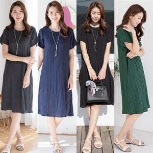 ♥무료배송♥[우일인견] 쿨 데일리 세상 편한 인견 플리츠 여름 롱 원피스