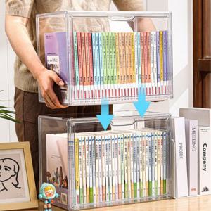 투명 아크릴 책 정리함 투명 수납 책바구니 리빙박스 명품 가방보관함 이상민신발장 슈케이스 S972.