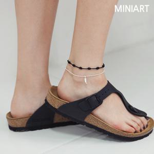 깃털 은볼 발찌 / 92.5 실버발찌