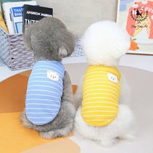 딩동펫 강아지옷 와플 곰패치 나시 티셔츠