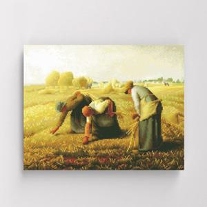 보석십자수 명화 풍경 밀레 이삭줍는 여인들 40x50