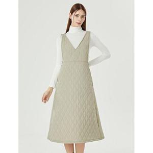 [BNX]페미닌 뷔스티에 롱 A라인 퀼팅원피스 (BW4OP003L0)