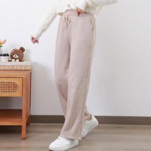 [미미캐츠]미미캐츠 니트 기모 와이드 여성 밴딩 팬츠 9998