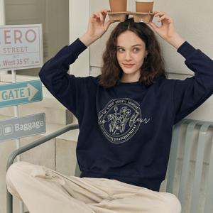 제로스트릿 [5컬러] 플라워 레터링 맨투맨 (ZNSFTS048)