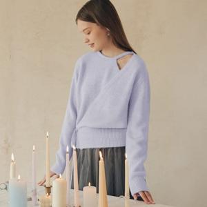 제로스트릿 [배우김유정 착용][7컬러] 울 블렌딩 랩 스웨터