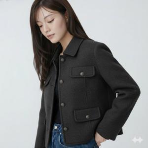 플라스틱아일랜드 캐시미어블렌디드 아웃포켓 카라 자켓 (PR4WJ063)