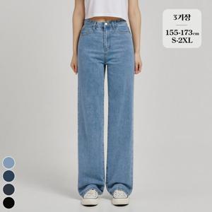 포레스트핏 / (노컷진3탄) 세미와이드 청바지 4컬러