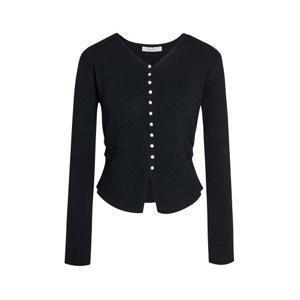 JJ지고트 사이드 셔링 트임 V넥 진주 버튼 니트 GS3N1PO331