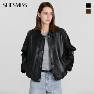 쉬즈미스 페이크 레더 카라 점퍼_SWWJPP11020