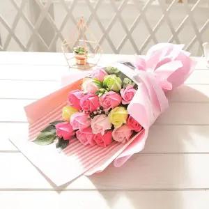 러블리로즈부케 핑크 졸업식 꽃다발 생일 로즈데이 WZL9+6ELZ