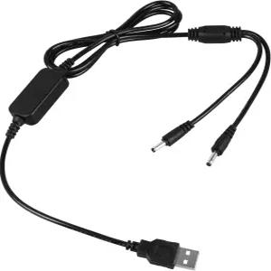 양말 모자용 8.4V 열선 장갑 충전기 케이블 듀얼 포트 USB-DC 패드 조끼 배터리 전원 코드