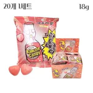 OH 소포장 사탕 복숭아 18G 20개입 어린이사탕간식 아이들간식 학원간식선물