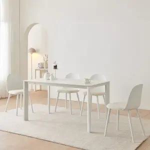 [동서가구] 세라믹 4인용 식탁 젤로 쿠션 체어 세트 1400 (+의자 4개) DF928086