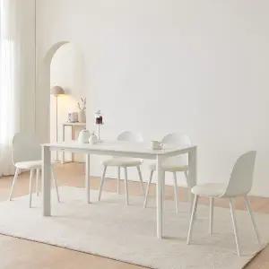 동서가구 세라믹 4인용 식탁 젤로 쿠션 체어 세트 1400 (+의자 4개) DF928086